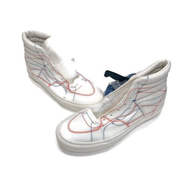 Vans Size 9.5 Hi Taka Hayashi Vault LX DIY Skateboard Shoes 721454 Marshmallow - Picture 5 of 12